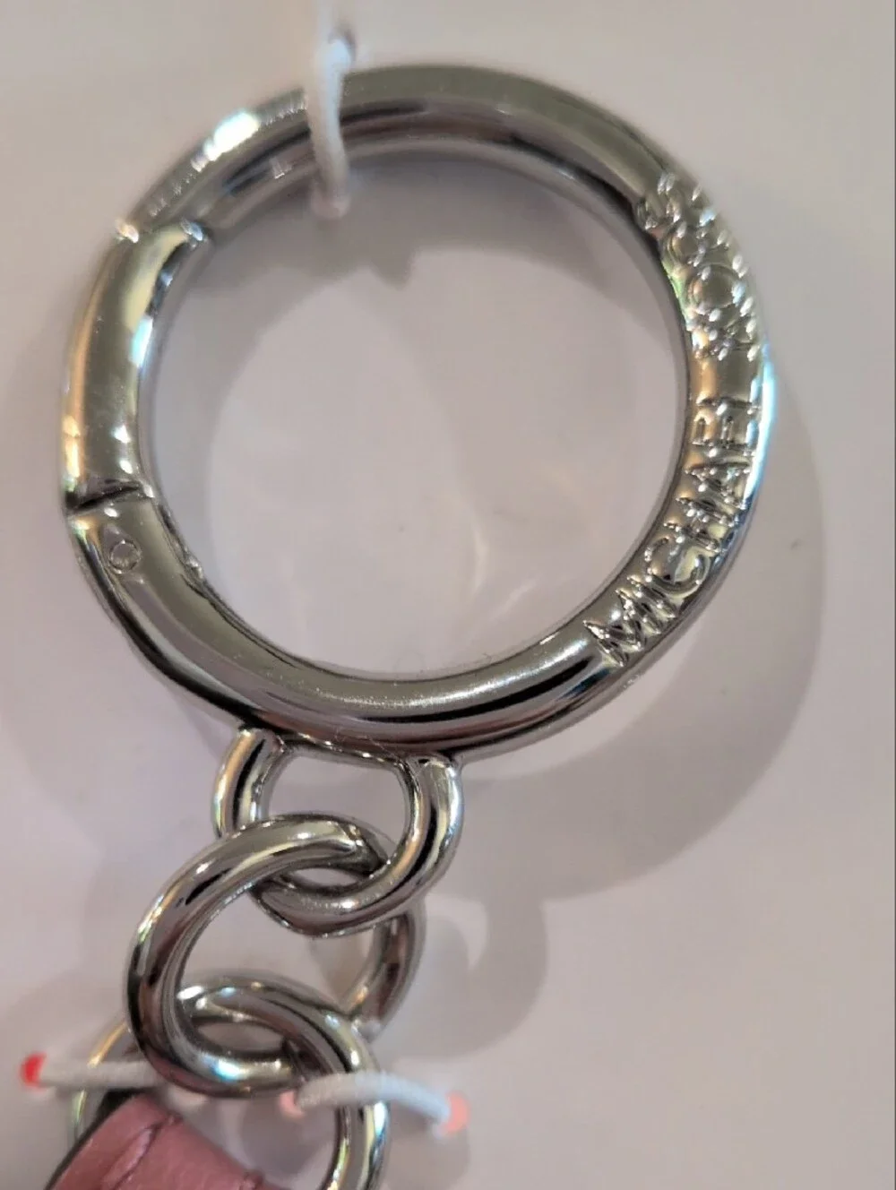 Michael Kors Rose Pink and White Flower Keyring